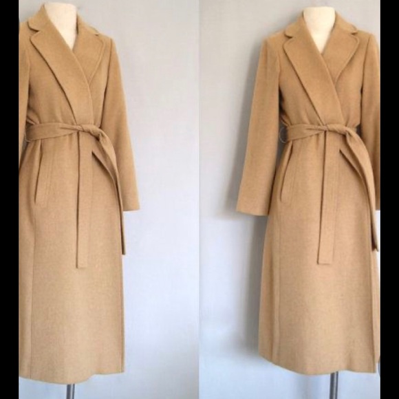 Flewrette of California Jackets & Blazers - Flewrette Beige Camel Hair Trench Coat